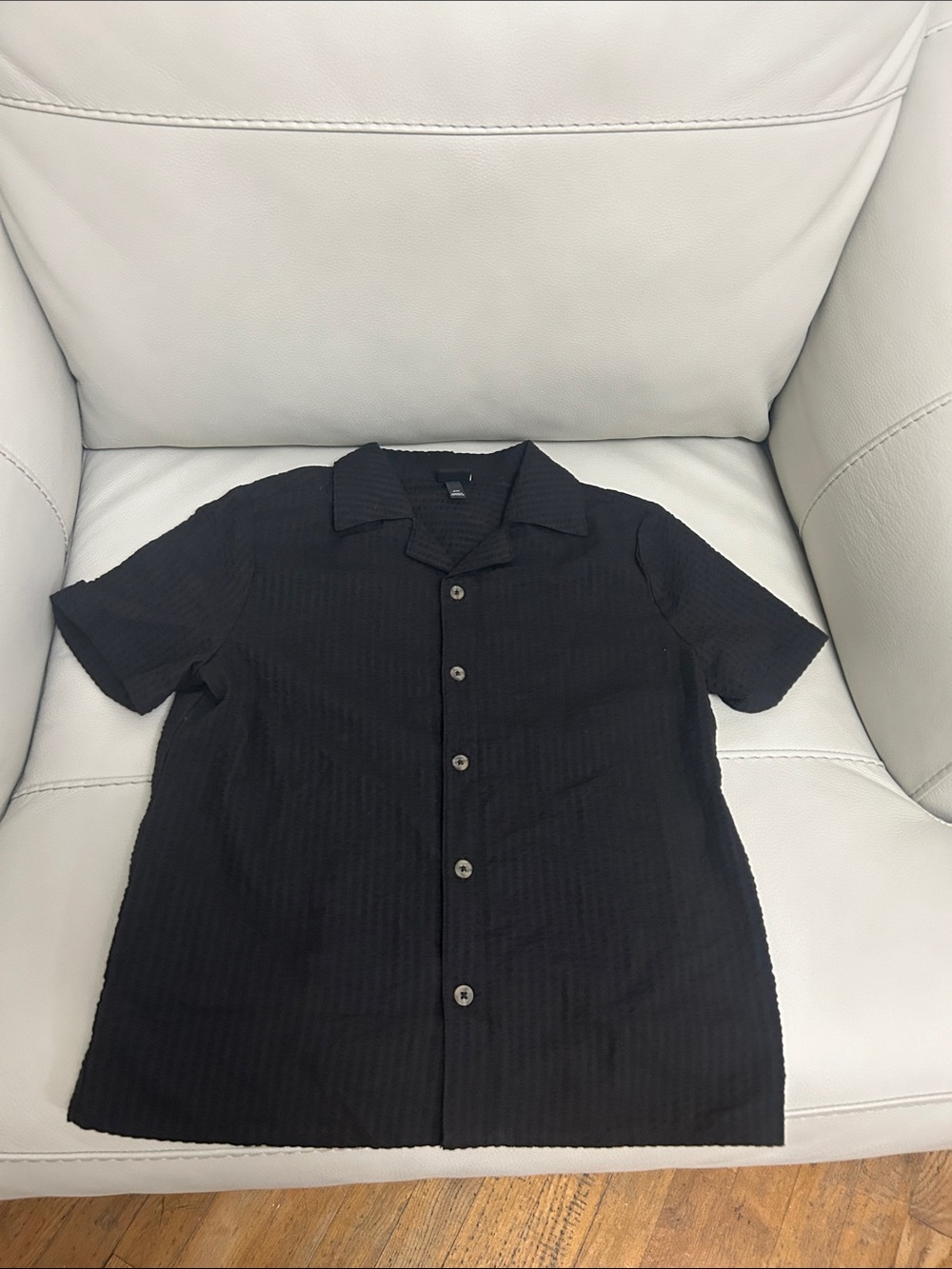 art class Black Short-Sleeve Camp Collar Button-Down Shirt for Kids